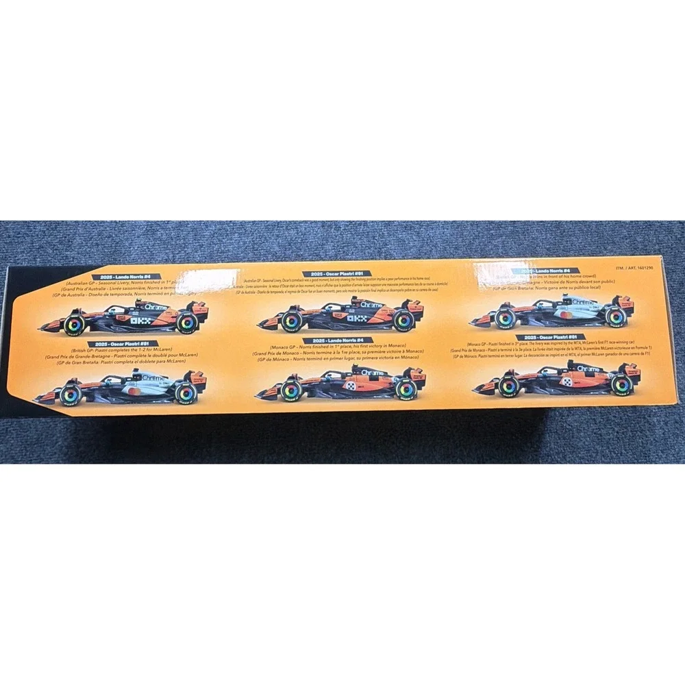 Bburago 1:43 Diecast 6 Cars Set McLaren F1 Team Lando Norris & Oscar Piastri
